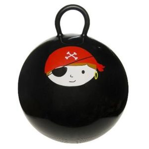 Skippybal zwart met piraat 45 cm voor jongens   -