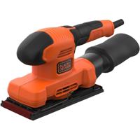 BLACK+DECKER 150w 1/3 vel vlakschuurmachine bew220-qs (oranje/zwart)
