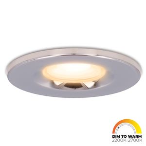 Dimbare LED inbouwspot chroom Venezia 6 Watt 2200-2700K IP65 - Dim to warm