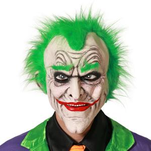 Horror clown masker - latex - volwassenen - The Joker - verkleed accessoires - Halloween