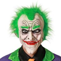 Horror clown masker - latex - volwassenen - The Joker - verkleed accessoires - Halloween - thumbnail