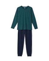 HEMA Herenpyjama Jesse jersey strepen donkerblauw (donkerblauw)