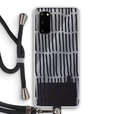 Moroccan stripes: Samsung Galaxy S20 Transparant Hoesje met koord