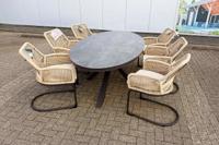 Tuinset Breeze - ovale tafel en 6 swingstoelen- - Aluminium- Sens-Line