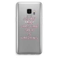 Christian Grey: Samsung Galaxy S9 Transparant Hoesje - thumbnail