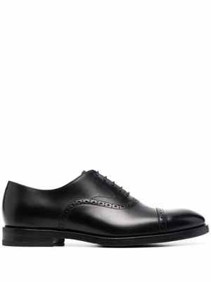 Brunello Cucinelli chaussures lacées en cuir à détails richelieus - Noir