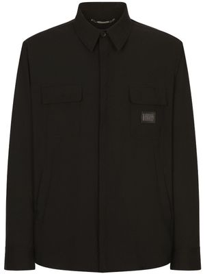 Dolce & Gabbana chemise à plaque logo - Noir
