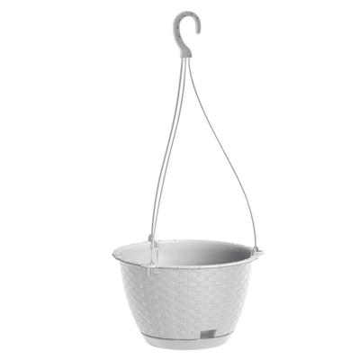 Prosperplast Plantenpot - hangend - kunststof - parel wit - D22 x H14 cm - bloempot