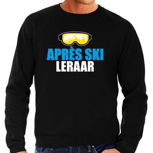 Apres ski trui Apres ski leraar zwart heren - Wintersport sweater - Foute apres ski outfit