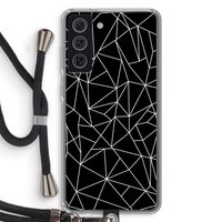 Geometrische lijnen wit: Samsung Galaxy S21 FE Transparant Hoesje met koord