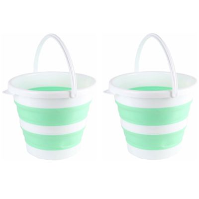 2x stuks benson opvouwbaar afwasteiltjes / afwasbakken groen 10L