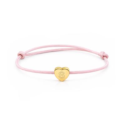 Kindercollectie armband initiaal hartje - Stainless steel - Goud