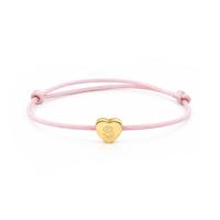 Kindercollectie armband initiaal hartje - Stainless steel - Goud