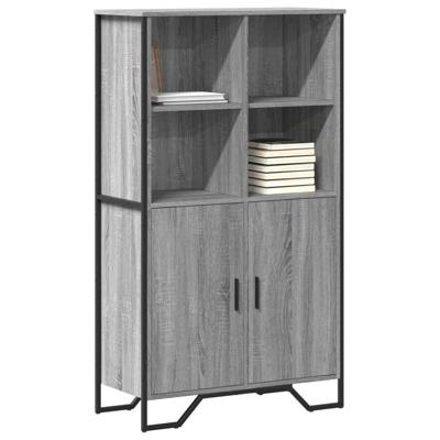 Hoge kast 79,5x35,5x137,5 cm bewerkt hout grijs sonoma eiken