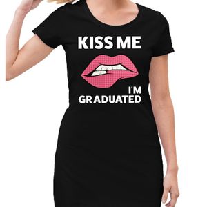 Kiss me i am graduated jurkje zwart dames