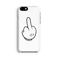 Middle finger white: Volledig geprint iPhone SE 2020 Hoesje