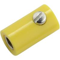 Kahlert Licht Miniatuur-laboratoriumconnector Bus, recht Stift-Ø: 2.6 mm Geel 1 stuk(s)