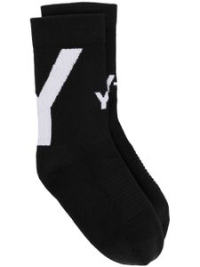 Y-3 chaussettes à logo en intarsia - Noir