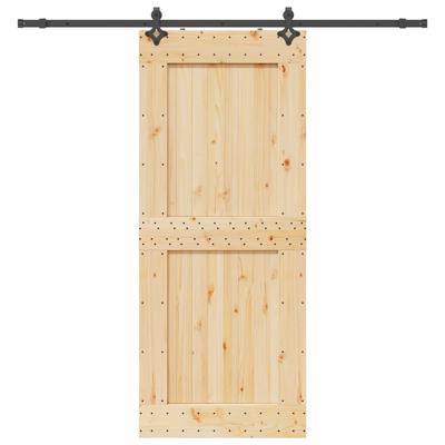 Schuifdeur met beslag 95x210 cm massief grenenhout