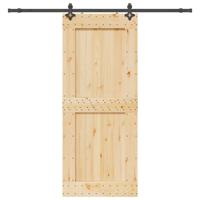 Schuifdeur met beslag 95x210 cm massief grenenhout