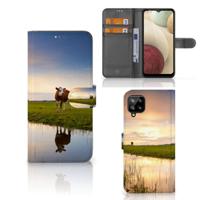 Samsung Galaxy A12 | Telefoonhoesje | Met pasjeshouder | Koe