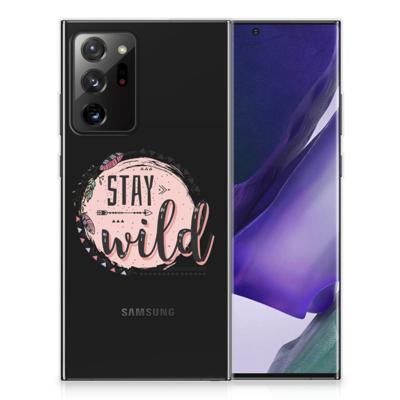 Samsung Galaxy Note20 Ultra Telefoonhoesje met Naam Boho Stay Wild Samsung Galaxy Note20 Ultra Telefoonhoesje met Naam Boho Stay Wild