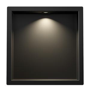 Inbouwnis Wiesbaden Demis 30x30x7cm Met Led Mat Zwart