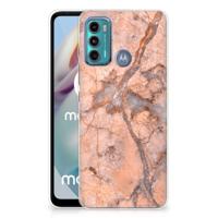 Motorola Moto G60 | TPU | Siliconen hoesje | Marmer Oranje