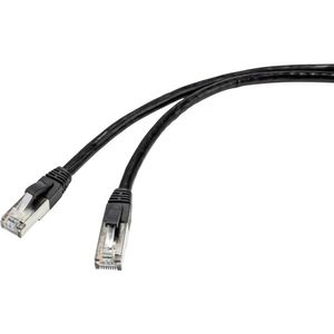 Renkforce RF-4538210 RJ45 Netwerkkabel, patchkabel CAT 6A S/FTP 50.00 m Zwart Geschikt voor buiten 1 stuk(s)