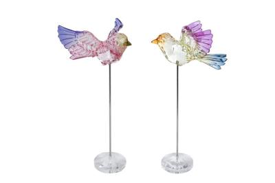 Sculptuur Koolmees o/steel multicolor a2 acryl 25x12x12cm