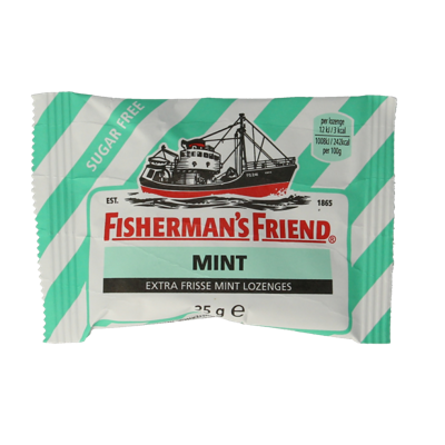 Fisherman's Friend Mint suikervrij 25 Gram Fisherman's Friend Mint suikervrij 25 Gram