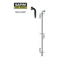 Spaken 14-258 rvs race zwart 14/15 db