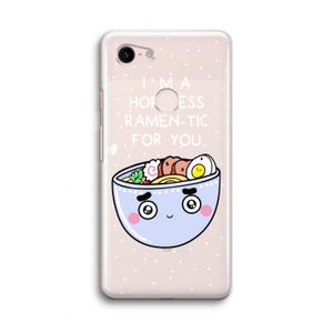 I'm A Hopeless Ramen-Tic For You: Google Pixel 3 Transparant Hoesje