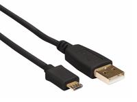Usb 2.0 a-plug naar micro-usb plug / koper / basis / 0.75 m / verguld / m-m - Velleman