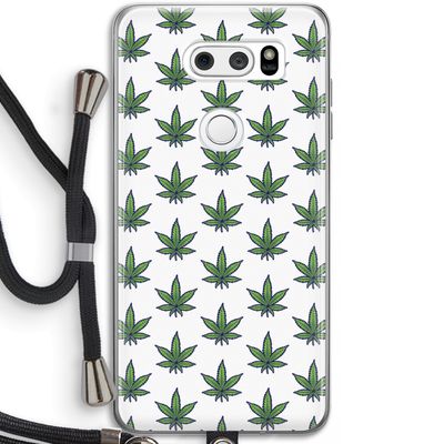 Weed: LG V30 Transparant Hoesje met koord