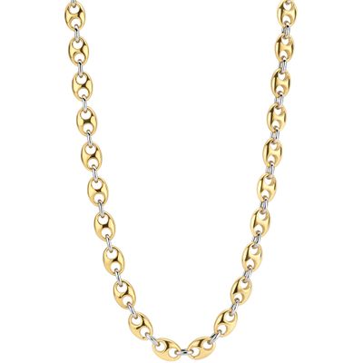 TI SENTO-Milano 3985SY Ketting Koffieboonschakel zilver goud-en zilverkleurig 8 mm 42 cm