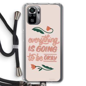 Optimistic flower girl: Xiaomi Redmi Note 10S Transparant Hoesje met koord