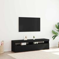 TV-kast 2 pcs Zwart Eiken 75 x 35 x 40 cm Bewerkt hout