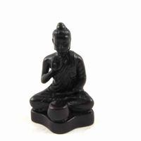 Beeld Polystone Boeddha met Kom (12 cm) - thumbnail