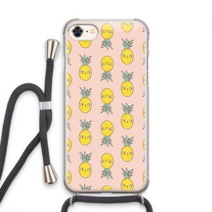 Ananas: iPhone 8 Transparant Hoesje met koord
