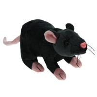 Cornelissen Zwarte Rat knuffel - 31 cm - zwart - pluche knuffels - Knaagdieren Cornelissen Zwarte Rat knuffel - 31 cm - zwart - pluche knuffels - Knaagdieren