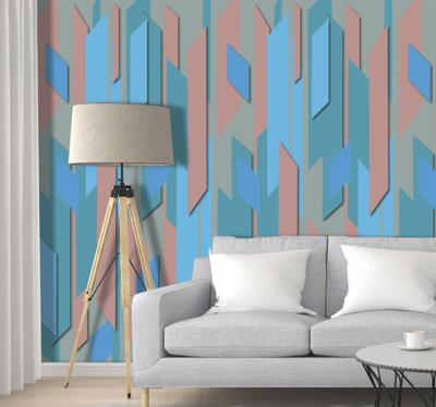 Abstract behang blauw patroon
