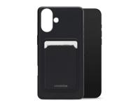 Mobilize Mobilize Rubber Gelly Card Case Apple iPhone 16 Matt Black