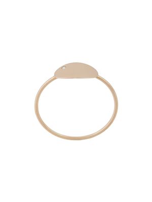 GINETTE NY bague disque en or 18ct et diamants - Métallisé