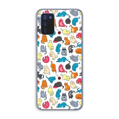 Kleurrijke katten: Samsung Galaxy A03s Transparant Hoesje