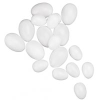 Witte plastic paaseieren 50 stuks   - - thumbnail