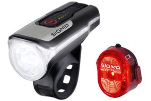 Sigma Sport Aura 80 + Nugget II Set Achterlicht + voorlicht (set) LED