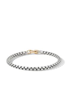 David Yurman bracelet DY Bel Aire Box Chain en or 14ct et argent sterling (4 mm)