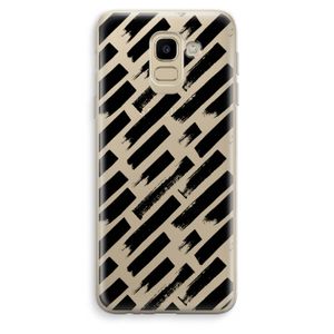 Zwarte vegen: Samsung Galaxy J6 (2018) Transparant Hoesje