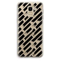 Zwarte vegen: Samsung Galaxy J6 (2018) Transparant Hoesje
